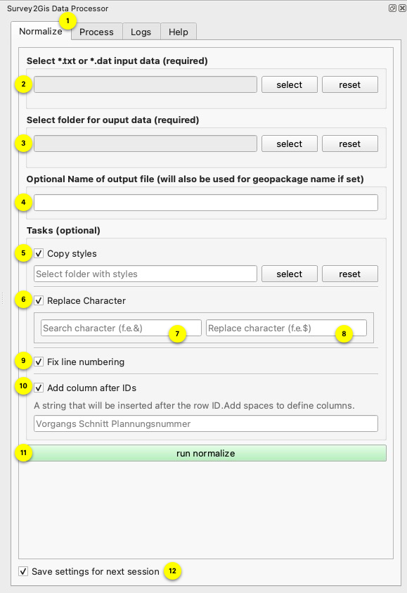 Normalize GUI